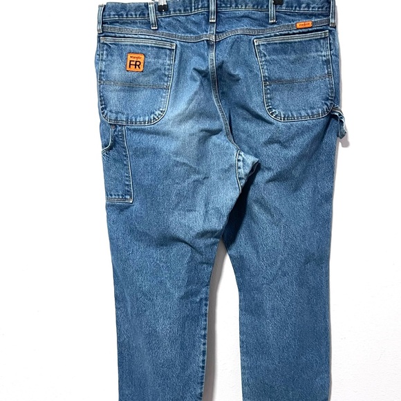 Wrangler FR Riggs workwearRelaxed Medium Wash Jeans 42x30 - Picture 11 of 16
